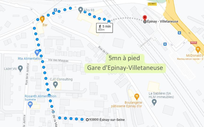 Free Private Parking - 15Mn Paris - 5Mn Walk Train Station - All Equipped - Terrace - Garden - Stade De France - Casino D'Enghien - Hippodrome, Universite Épinay-sur-Seine Esterno foto