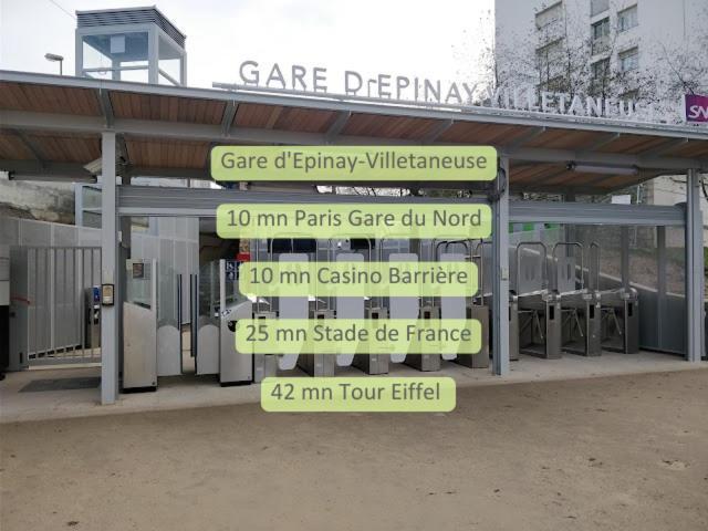 Free Private Parking - 15Mn Paris - 5Mn Walk Train Station - All Equipped - Terrace - Garden - Stade De France - Casino D'Enghien - Hippodrome, Universite Épinay-sur-Seine Esterno foto